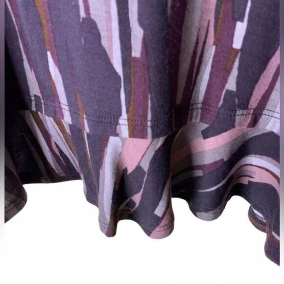 LOGO Lori Goldstein Liquid Knit Tunic Top Womens Sz Small Drop Pocket Multicolor - Picture 6 of 8